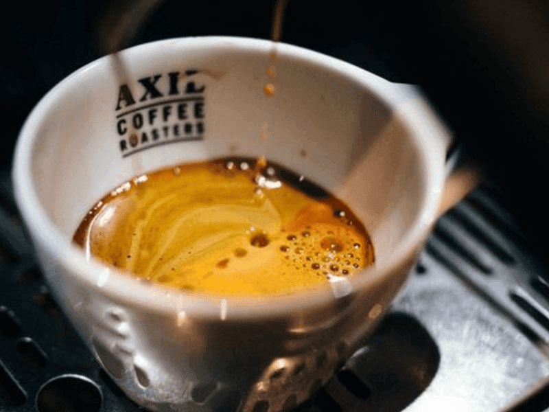 Close-up on brewing coffee at Brady Hotels Central Melbourne