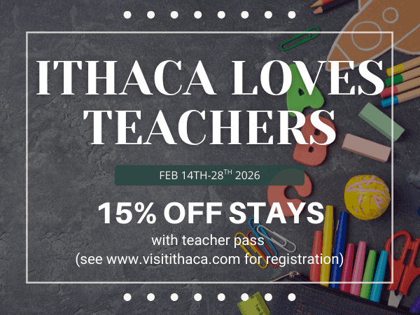 color photo of school supplies on chalkboard background along with promo details