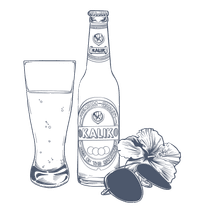 Vector illustration of Kalik Bier used at Warwick Paradise Island Bahamas