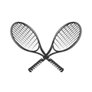 Clipart of Tennis rackets used at Hotel Eldorado