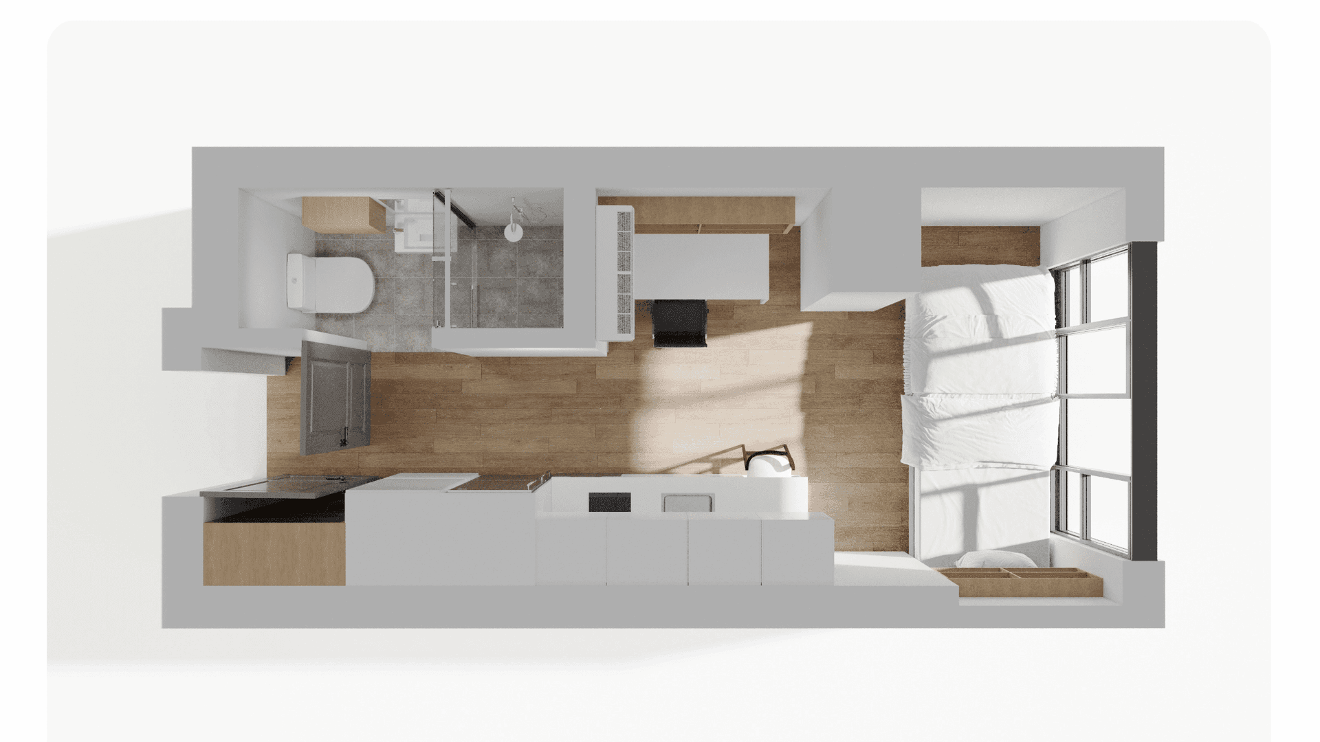 UL Melbourne Central - Studio Standard - Floorplan