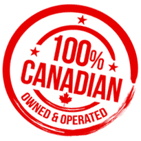 100% Canadian Owned & Operated Logo 