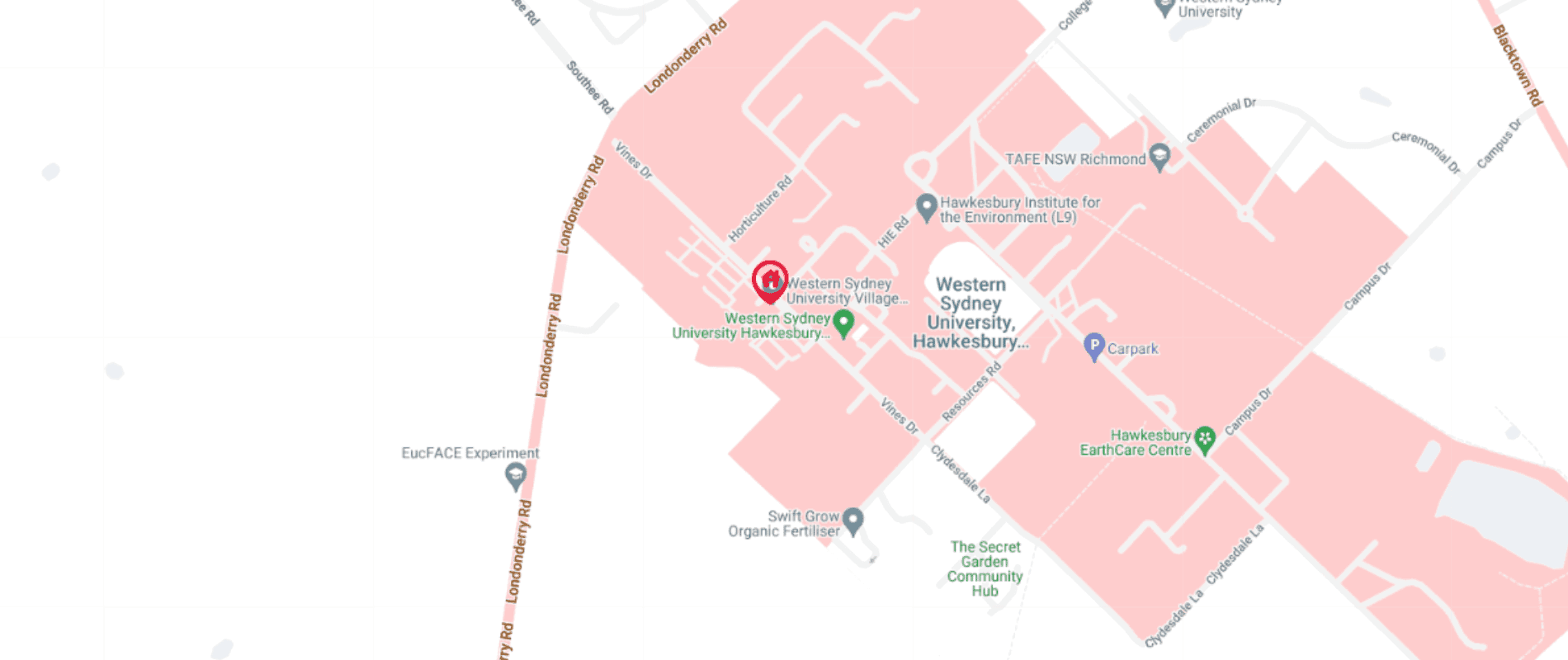 Western Sydney University Hawkesbury Village Map