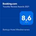 Booking.com review 2021 poster at Bettoja Hotel Mediterraneo