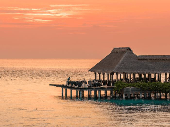 Firedoor fine dining restaurant with the Sunset Background at Grand Park Kodhipparu