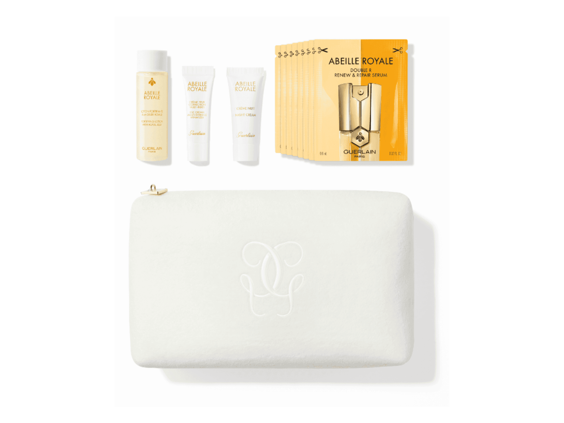 Présentation des emballages des produits Guerlain à l'hôtel X Toronto