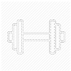 Vector icon of a Gym at Gansevoort Meatpacking NYC