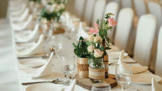 Close-up of a table at a wedding at Amara Sanctuary Resort