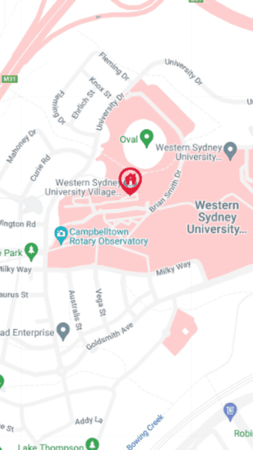 Western Sydney University Campbelltown Village Map