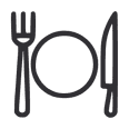 Restaurant and dining amenity icon at Hacienda Buenaventura all-inclusive hotel Puerto Vallarta