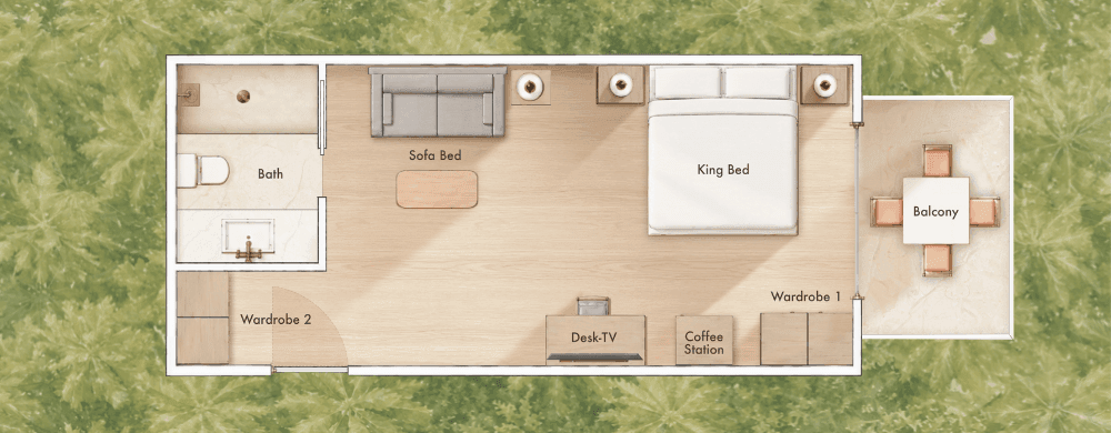 Floorplan of West King Standard Suites