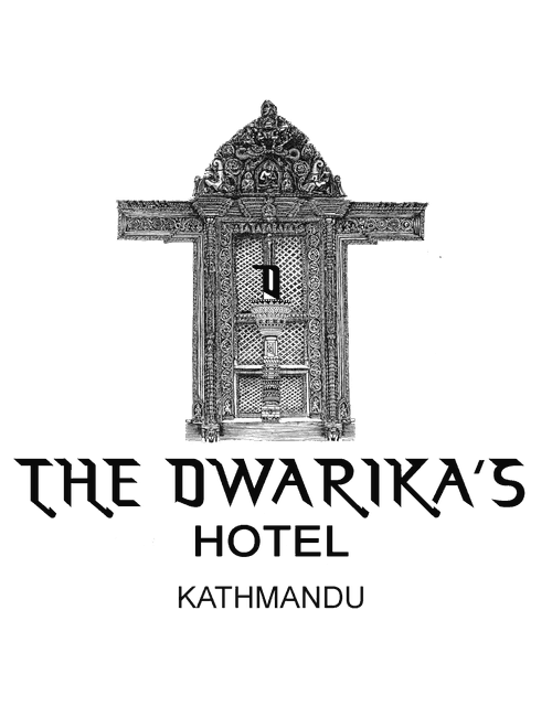 Official black & white logo used at Dwarika's Hotel Kathmandu