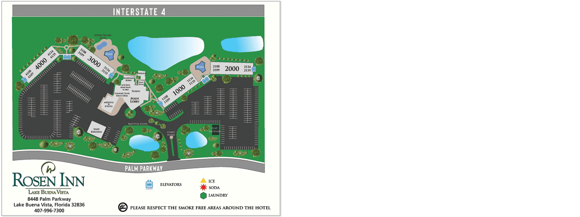 Rosen Inn Lake Buena Vista Hotel Map
