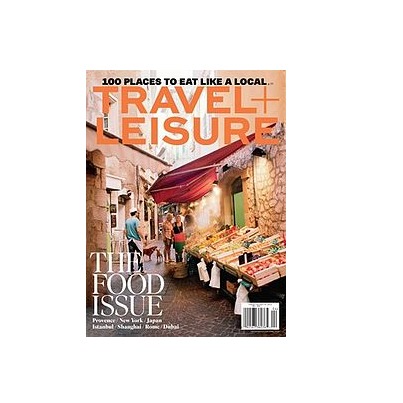 A magazine cover of Travel Leisure at Rome Luxury Suites