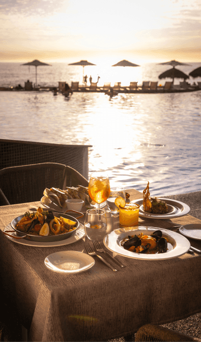 Romantic seaside dinner
