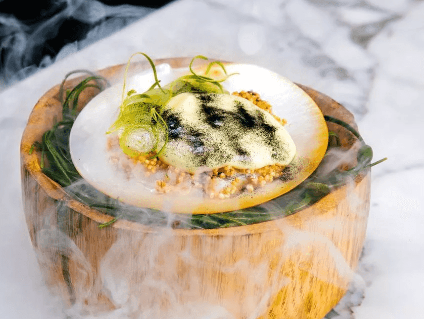 Chef-prepared dish at Stubborn Seed in South Beach