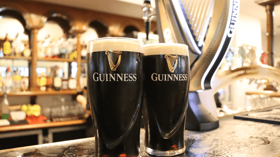 Guinness beer at Fenians Irish Pub, located in Perth's CBD