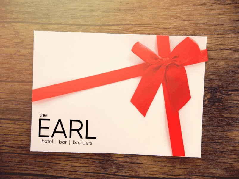 Close-up of a Gift certificate used at The Earl