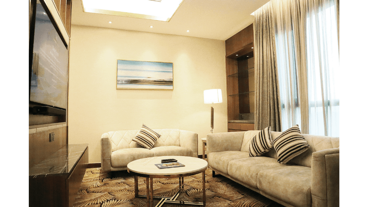 Comfy bed and the shower room in Deluxe King Room at Sunway Hotel Seberang Jaya