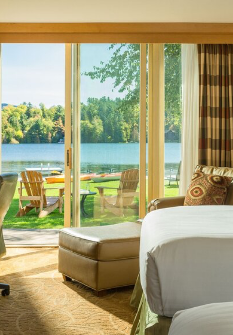 Lake View Room with Two Queen Beds at High Peaks Resort