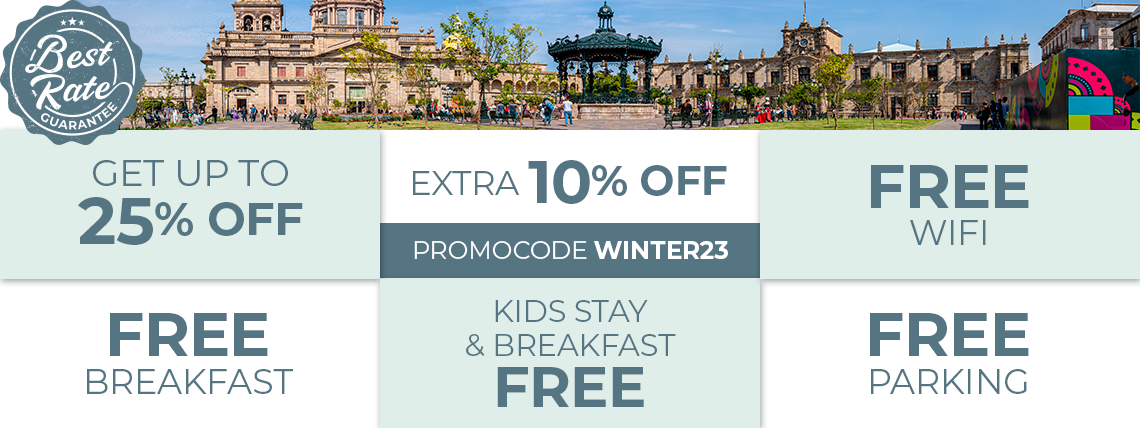 Winter sale offer collage used at Hotel Guadalajara