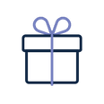 Blue gift box with bow on black background at Park Hotel Group