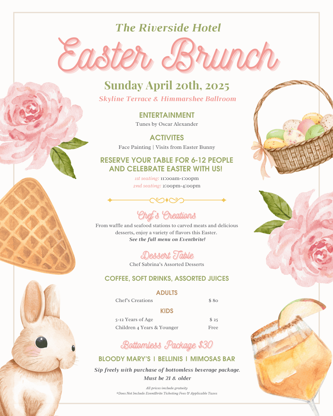 Riverside Hotel Easter Brunch 2025