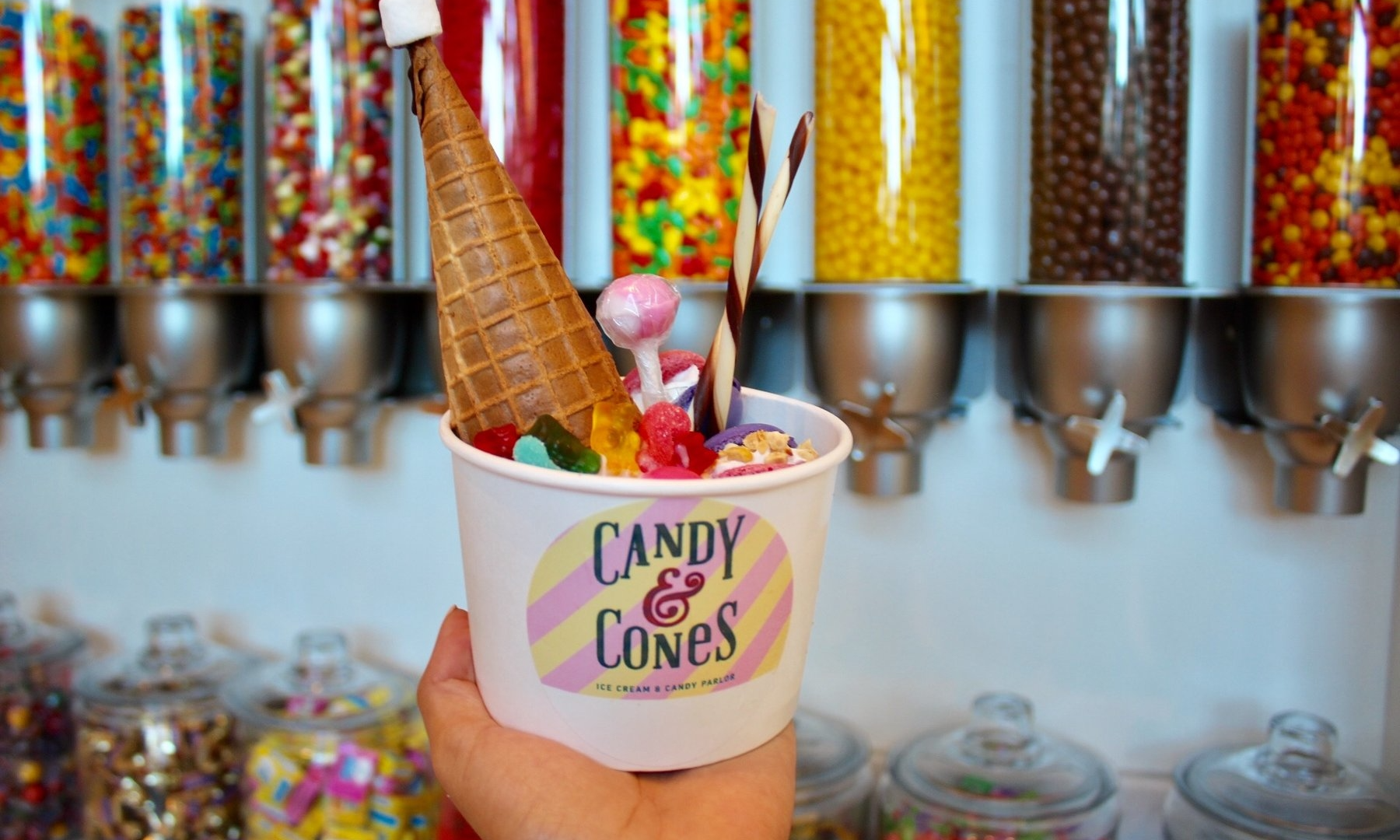 Close up on a dessert served in Candy & Cones at Diplomat Beach