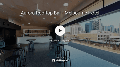 Screencap of Aurora Rooftop Bar with Explore 3D space at Melbourne Hotel Perth