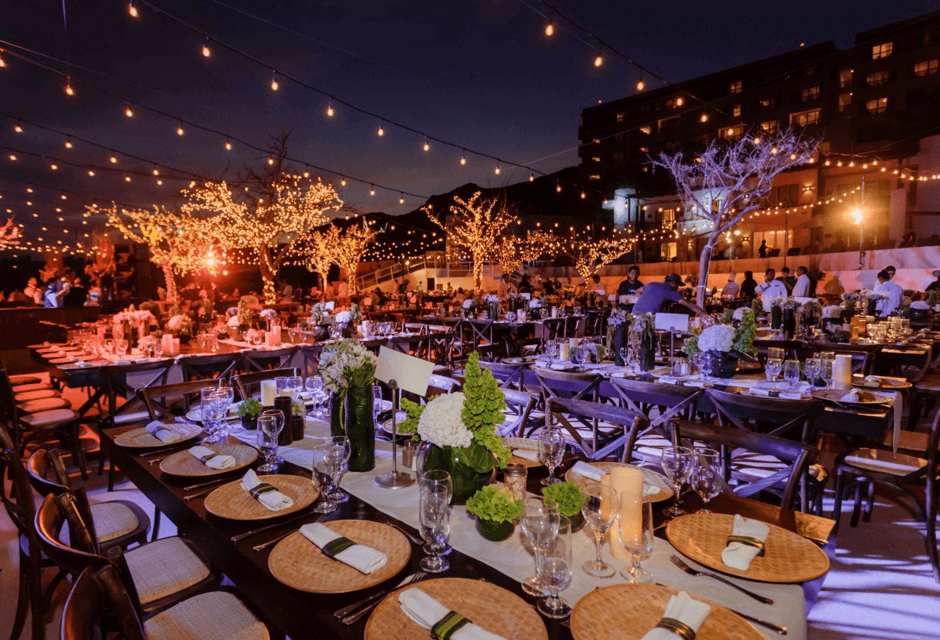 Stunning decor of an outdoor function at Marquis Los Cabos Resort
