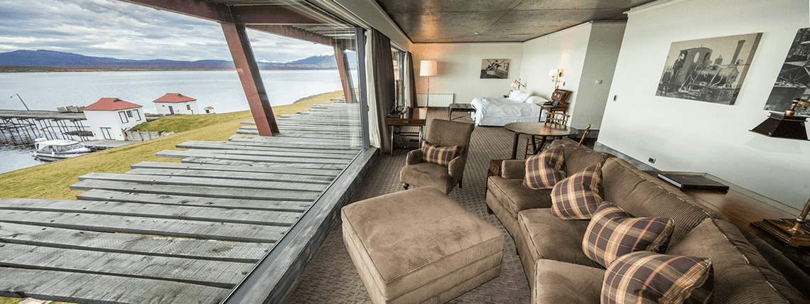 Singular Suite with living space at The Singular Patagonia