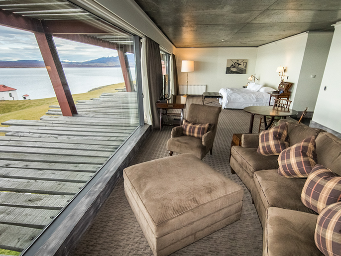 Singular Suite with living space at The Singular Patagonia