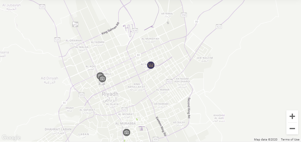 Map Location Al Hamra Palace by Warwick