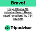 TripAdvisor logo on the website at Playa Blanca Beach Resort