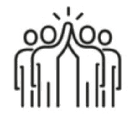Vector illustration of team building icon used at Hotel Les Gentianettes, The Originals Relais