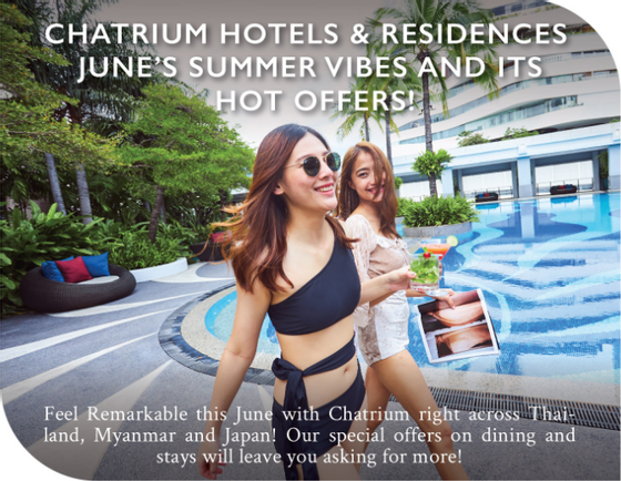 Two women near a swimming pool at Chatrium Hotels & Residences
