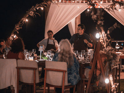 Special occasion dinner setup at Villa Premiere Hotel Boutique and Romantic Beach Resort Puerto Vallarta