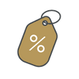 Vector icon of discounts used at Stein Eriksen Lodge