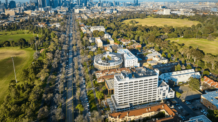 UniLodge Park Avenue - Street Aerial View