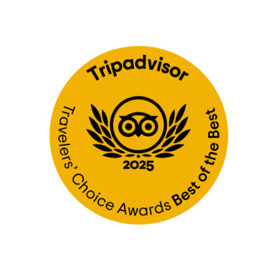 Paradox Vancouver won the Tripadvisor badge for Travelers' Choice Awards Best of the Best 2025 on black background.