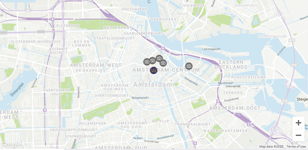 Map Location Luxury Suites Amsterdam