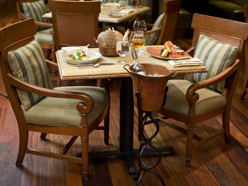 A dining table in capriccio grill at The Peabody Memphis