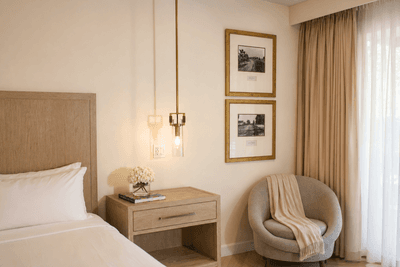 Beautiful room photo with desk working station 