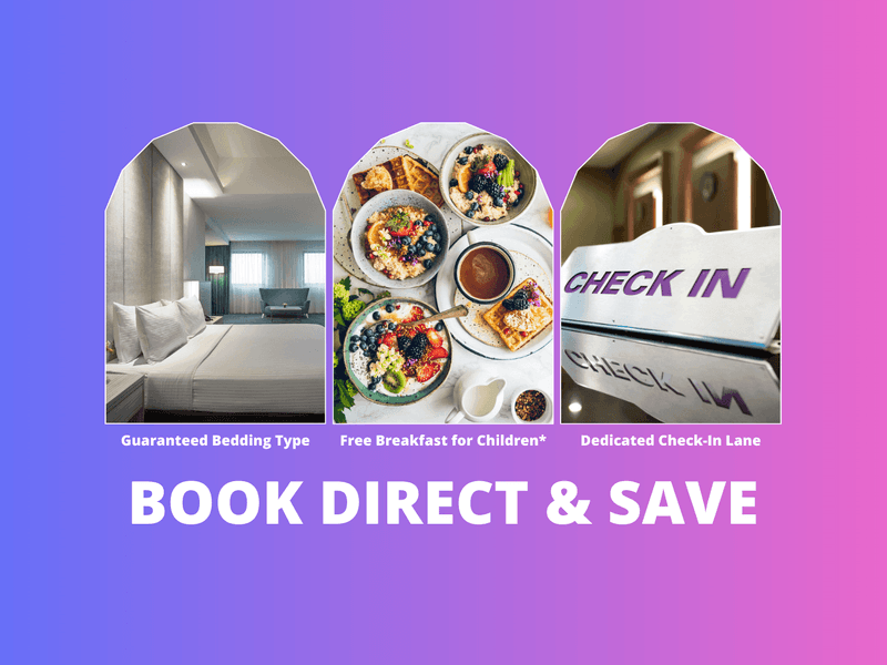 Book Direct & Save poster used at Sunway Putra Hotel