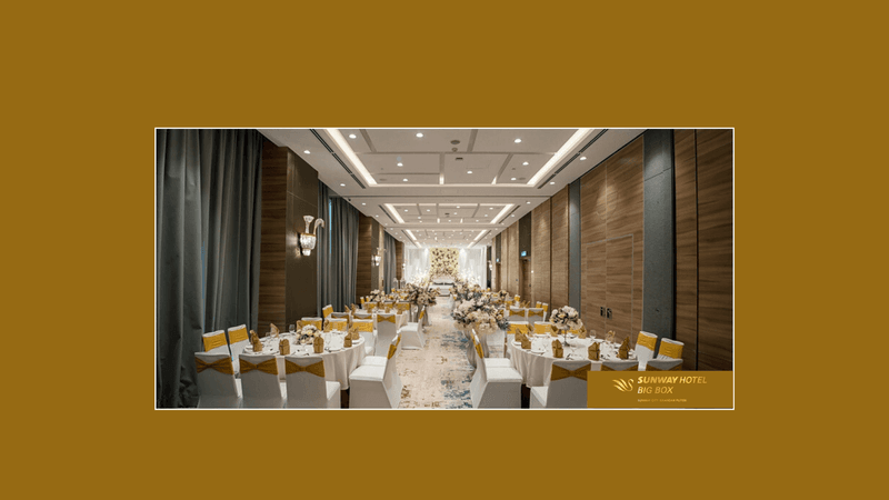 Elegant banquets with wood-paneled walls at Sunway Hotel Big Box