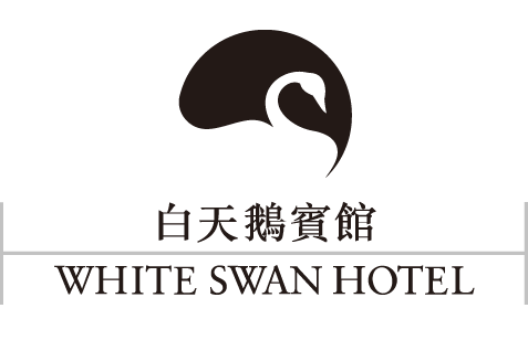 A colored logo design of White Swan Hotel