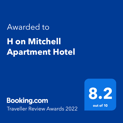 Digital Award from Booking.com used by H on Mitchell