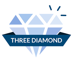 AAA three diamond hotel logo in blue