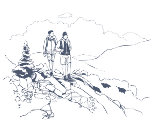 Vector illustration of Hicking used at Warwick Denver