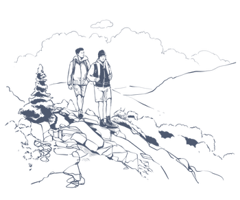 Vector illustration of Hicking used at Warwick Denver